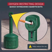 Justrite Forest Green / 4 Gallon / Cease-Fire Smoking Receptacles