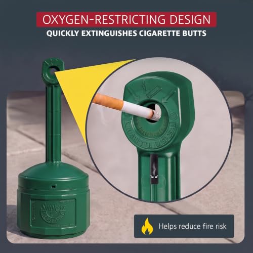Justrite Forest Green / 4 Gallon / Cease-Fire Smoking Receptacles