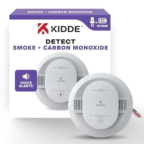 Kidde FIRE_ALARM + FIRE_ALARM,White / Modern / 1 Combination Smoke & Carbon Monoxide Detectors