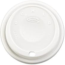 DCC 16EL Cappuccino Dome Sipper Lids, Fits 12-24oz Cups, White, 1000/Carton