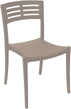 Grosfillex US738181 Vogue Stacking Side Chair, French Taupe (Case of 4)
