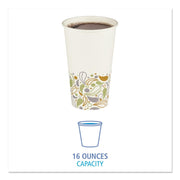 DEER16HCUP Deerfield Printed Paper Hot Cups by Boardwalk – 16 ounces, Paper, Green, Pack of 1000