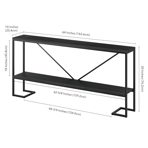 Henn&Hart Black/Natural Black / Modern / 1 Sofa & Console Tables