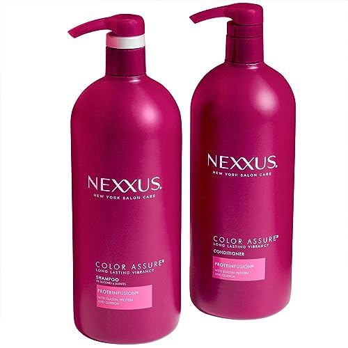 Color Assure Shampoo and Conditioner by Nexxus – 32 Fl Oz (Pack of 2), Pack of 2, Model 990019621
