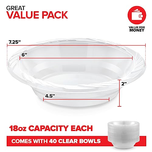 Stock Your Home 40 / 18 Oz / Transparent Bowls