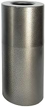 Witt Industries AL18-SVN Aluminum 24-Gallon Decorative Trash Can with Rigid Plastic Liner, Round, 15" Diameter x 30-1/2" Height, Silver