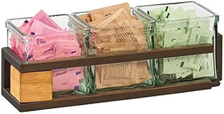 Sierra Collection – Jar Display – 13W x 5D x 4.25H – Reclaimed Wood, Bronze-Painted Metal, 3 Glass Jars