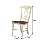 British Isles Merlot- Finish Side Chair Set by Starlight Canyon Home – Solid Rubberwood, Brown, Pack of 2