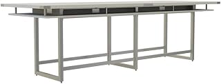 Safco Mirella Conference Table Standing Height - 12' White Ash