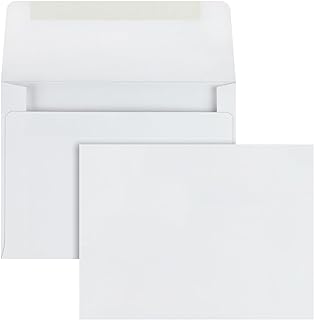 Quality Park A2 Invitation Envelope, Gummed Seal, 4.375 x 5.75 inches, White, Box of 100 (QUA36217)