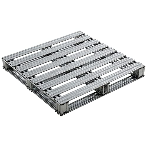 36"L x 36"W Galvanized Steel Pallet by Global Industrial – Gray, Model BYQ442881