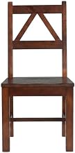 Furnifact Brown Chair, Dining Chair with Solid Wood Elliotis Pine, Comfortable Seating, Sturdy Construction, Elegant Antique Tobacco Color