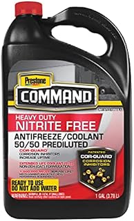 Prestone Cor-Guard Command Nitrite Free Extended Life Antifreeze and Coolant Prediluted, Red, 1 Gallon, Pack of 6