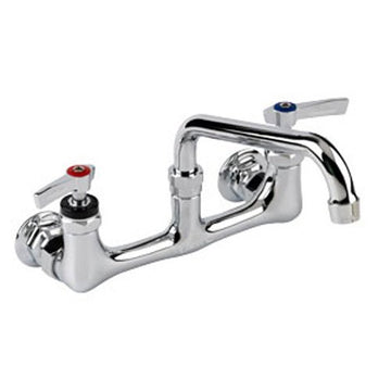 8 in Heavy Duty Wall Mount Faucet w/ 10 in Spout by Encore – Chrome, Model KL54-8010-SE1Z