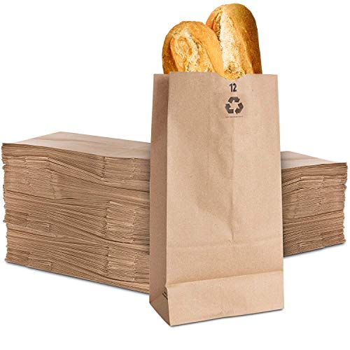 Stock Your Home 100 / 12 Lb / Kraft Brown Food Storage Bags