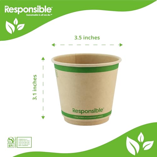 Responsible Products Brown / 100 / 8 oz (100 Count) Cups