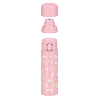 Vacuum Insulated 3-Way Bottle by THERMOS – 18.9 Ounces, 0.56 liters, Stainless Steel Polypropylene Silicone Polyester, Light Pink, Model FJW-550TR LP