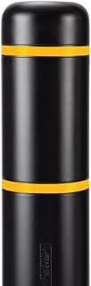 BollardGard 7" x 60" Bollard Cover Black - Innoplast (Black Yellow Tape)