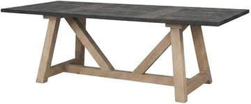 Starlight Canyon Home Brown Rectangular Solid Wood Dining Table with Two-Tone Finish, Spacious 96-Inch Length, Durable Construction, Perfect for Modern Dining Rooms