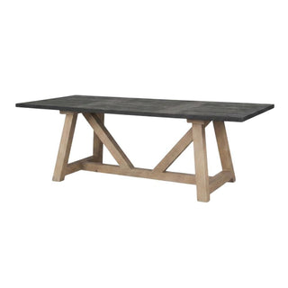 Brown Rectangular Solid Wood Dining Table with Two-Tone Finish by Starlight Canyon Home – Solid Wood, Brown