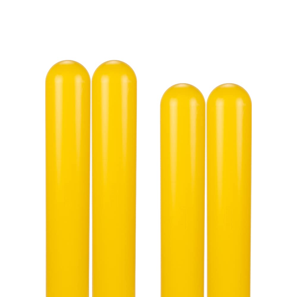 d 7" x 60" 4-Pack Round Top Bollard Cover (Yellow no Tape) by Innoplast – 4-Pack, Yellow no tape, Pack of 4, Model BCRT760YN-4