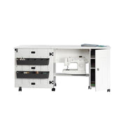 Sauder Soft White / unspecified / Adjustable Sewing Cabinets