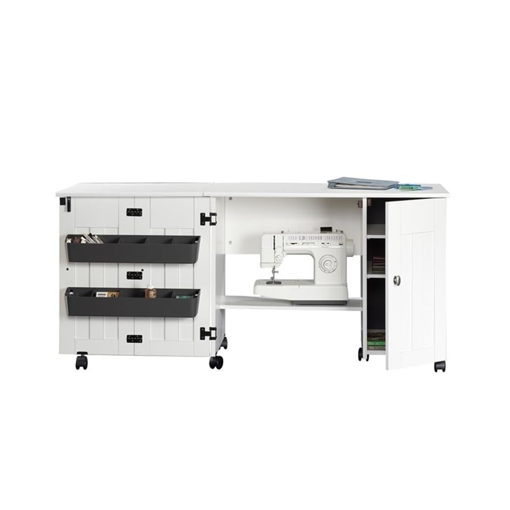 Sauder Soft White / unspecified / Adjustable Sewing Cabinets