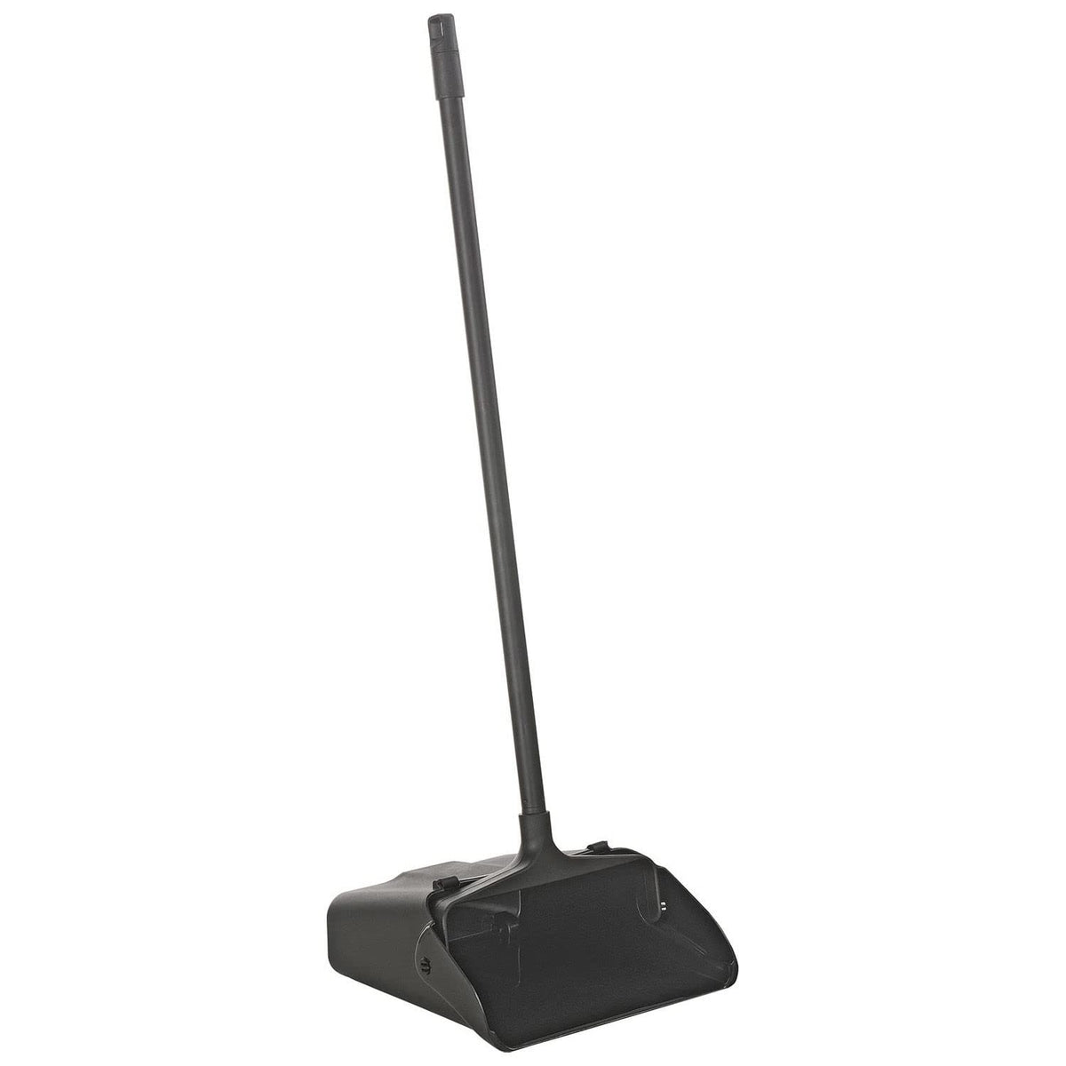 Global 13"W Lobby Upright Dust Pan by Global Industrial – 12"L x 12"W x 4"H, Plastic, Black, Pack of 6, Model 345-NC