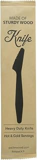 PacknWood 210CVB192W- Heavy Weight Wooden Knife wrapped in paper wrapper, compostable knives, disposable knives, bamboo knife, disposable steak knives, wooden disposable knives - L:7.3-500 pcs