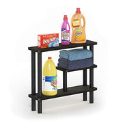 Furinno Espresso/Black / Side Rack / Contemporary Bathroom Shelves
