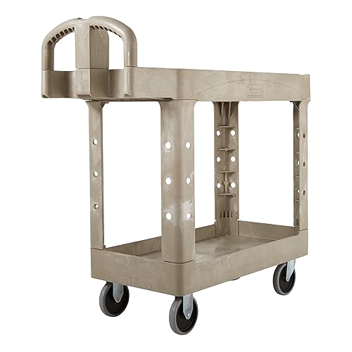 Rubbermaid Commercial Products Beige / Small / 2-Shelf Utility Carts