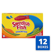 Swedish Fish Assorted / 3.5 Ounce (Pack of 12) / Assorted,Red Gummy Candy