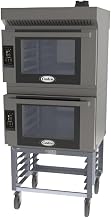 Cadco Bakerlux Touch Heavy-Duty Convection Oven, Electric, Double Stack Half Size with Stand & ventless Hood