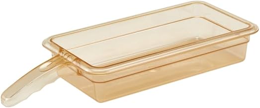 Cambro 32HP1H150 Food Pan 1/3 X 2" Single Handle H-Pan Amber Case of 6