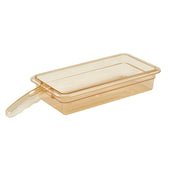 Food Pan 1/3 X 2" Single Handle H-Pan Amber Case of by Cambro – 65mm x 325mm x 176mm, 2.4 liters, Stainless Steel, Amber, Pack of 6