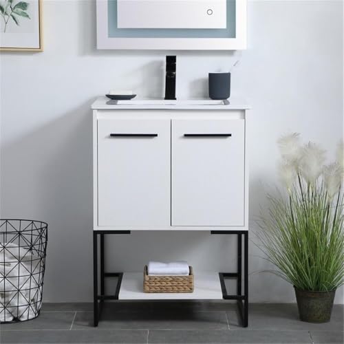 Elegant Decor 24" - Single / White / Modern Wheel Care