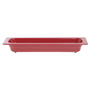 Serving Bowl Display Bowl 1/2 Size Long Red Melamine - 21 1/2 L x 6 1/2 W x 2 1/2 H by HUBERT – Melamine, Red, Model H0026-RED