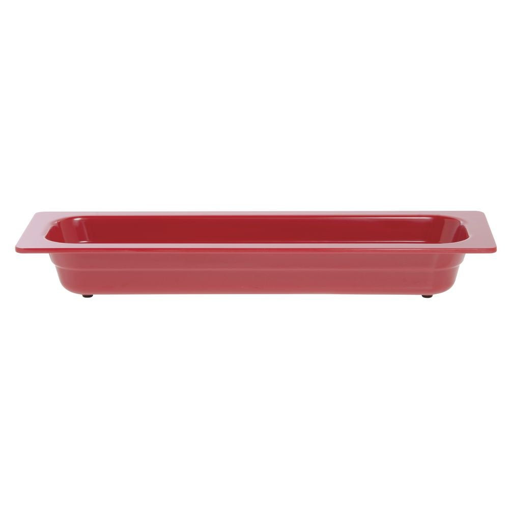 Serving Bowl Display Bowl 1/2 Size Long Red Melamine - 21 1/2 L x 6 1/2 W x 2 1/2 H by HUBERT – Melamine, Red, Model H0026-RED