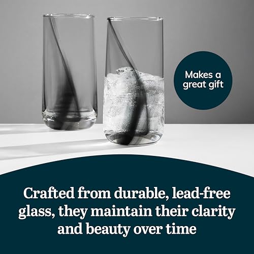 Libbey Ascent Black Ribbon / 8 Count (Pack of 1) / Ascent Tumblers & Water Glasses