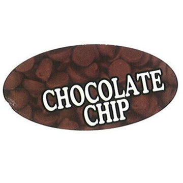 Oval Chocolate Chip Flavor Label by Specialty Printing – 1.96 x 31 inch, Paper, Brown, Pack of 1000, Model PL559