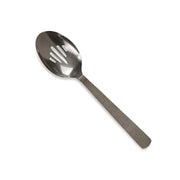 Vintage Black Hammered Slotted Spoon by American Metalcraft – 9.95x2.30x1.30, Stainless Steel, Black, Model BLHSS10