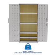 Iceberg Platinum / 36" W x 22" D x 72" H / 1 Storage Cabinets