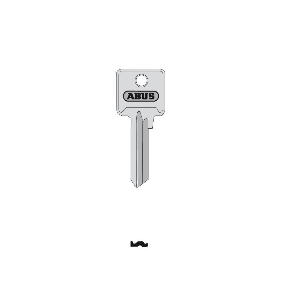 Mechanical Padlocks by ABUS – 85/40 40mm L Key Blank, nickel plated brass, Nickel Plated, Model ABUKB02696
