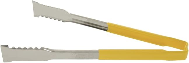 Jacob's Pride 1-Piece Kool-Touch S/S VersaGrip Tong, Yellow, 12