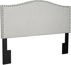 Furnifact Off White Upholstered Twin Headboard with Soft Fabric Cover, Padded Design for Comfortable Support, Easy to Install, Durable Construction