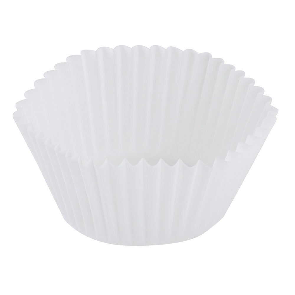 53-44000 4 1/2 inch Fluted-Bakery Fluted Bake Cup - Bottom Width 1-7/8 inch x Wall Height 1-5/16 inch by Hoffmaster – White, Model 610031