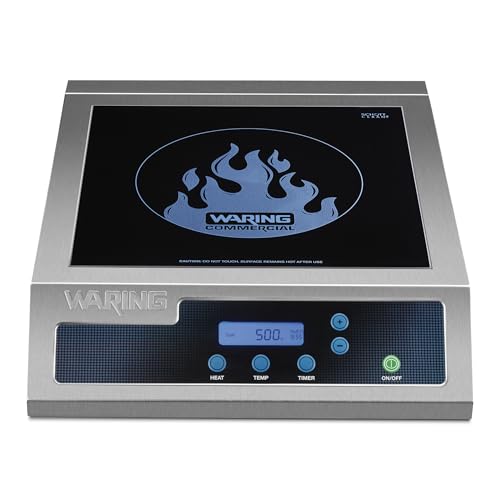 Waring Silver / WIH400 - Single Burner / 11" x 11" Schott ceramic glass surface Countertop Burners