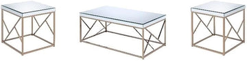 Steve Silver Evelyn 3pc Coffee & End Table Set in Tan