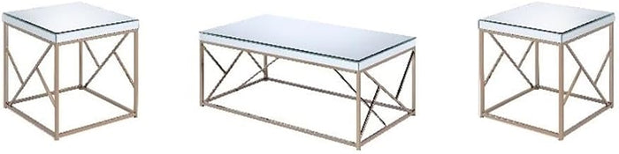 Steve Silver Evelyn 3pc Coffee & End Table Set in Tan