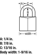 Master Lock 1 / Keyed-Alike / 4 Pack Keyed Padlocks